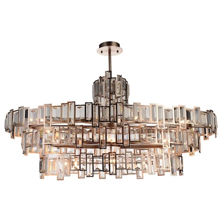 2One Light Down Chandelier With Champagne Finish